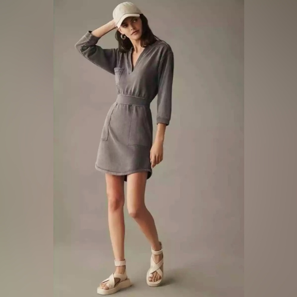 NWT DAILY PRACTICE BY ANTHROPOLOGIE
UTILITY MINI DRESS In Black